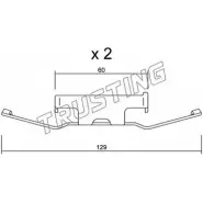 Ремкомплект тормозных колодок TRUSTING KIT.107 UZMY3Q6 1752943 HDWR 329
