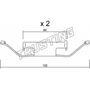 Ремкомплект тормозных колодок TRUSTING 7BE8K3W 1752944 KIT.108 I DODVP7