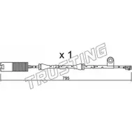 Датчик износа тормозных колодок TRUSTING 1753783 R2RRS C UK7UEM SU.152