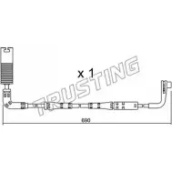 Датчик износа тормозных колодок TRUSTING J5 11SA3 SU.157 25X3I 1753788