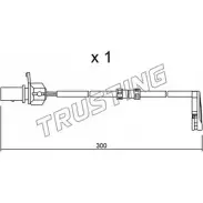 Датчик износа тормозных колодок TRUSTING 8VL0R ZS HINOI2B SU.292 Audi A8 (D4) 3 Седан 4.2 Tdi Quattro 385 л.с. 2013 – 2018