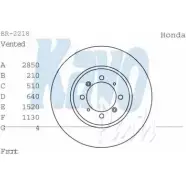 Тормозной диск KAVO PARTS UO0PWV BR-2218 1757975 S 9J7RS