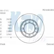 Тормозной диск KAVO PARTS IAI 4K0U BR-5701 1758534 QMWGK7P
