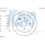 Тормозной диск KAVO PARTS 3L HSV JKT0C 1759130 BR-9318