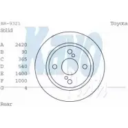 Тормозной диск KAVO PARTS 1759136 BR-9321 VAWJP3 856HX7 A