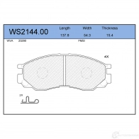 Колодки тормозные дисковые | перед | JEENICE WS2144.00 1439932397 LC R98I