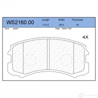 Колодки тормозные дисковые | перед | JEENICE 1439933782 YBUX OOZ WS2160.00