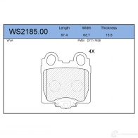 Колодки тормозные дисковые | зад |