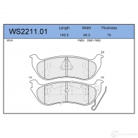 Колодки тормозные дисковые | зад | JEENICE WY2JZ FV 1439932736 WS2211.01