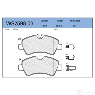 Колодки тормозные дисковые | зад | JEENICE O WWFD WS2598.00 1439934092