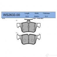 Колодки тормозные дисковые | зад | JEENICE WS2633.00 1439934218 OWQAZ DA