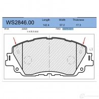 Колодки тормозные дисковые | перед | JEENICE 1439934095 H 4G5I WS2846.00