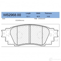 Колодки тормозные дисковые | зад | JEENICE 1439934096 WS2968.00 LQ24 3LR