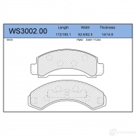 Колодки тормозные дисковые | перед | JEENICE V 17BU 1439932620 WS3002.00