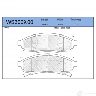 Колодки тормозные дисковые | перед | JEENICE 1439932192 WS3009.00 DA 4573