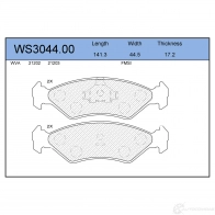 Колодки тормозные дисковые | перед | JEENICE C3SZ DCG 1439933112 WS3044.00