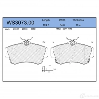 Колодки тормозные дисковые | перед | JEENICE WS3073.00 PL2NCA N 1439931951