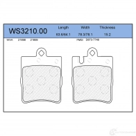 Колодки тормозные дисковые | зад | JEENICE WS3210.00 1439931413 8KVL0 AM