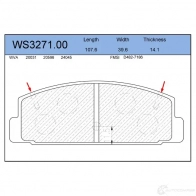 Колодки тормозные дисковые | зад | JEENICE WS3271.00 V EXAUJ 1439932605