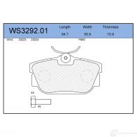 Колодки тормозные дисковые | зад |