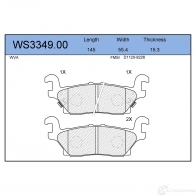Колодки тормозные дисковые JEENICE K JXWWLI WS3349.00 1439932894