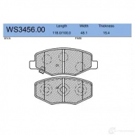 Колодки тормозные дисковые | перед | JEENICE HG 0GW WS3456.00 1439934215
