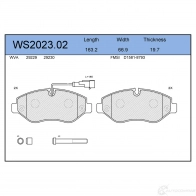 Колодки тормозные дисковые | перед | JEENICE WS2023.02 63 01YJ6 1439932079
