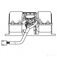 Электровентилятор отопителя для автомобилей Volvo FH12 (93-)/FM12 (98-) (в корпусе с резистором)
