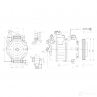 Компрессор кондиционера для автомобилей A4 (B5) (94-)/A6 (C5) (97-) 1.6i/1.8i LUZAR 1440016257 lcac1804 UFN1S 1S - Изображение 3