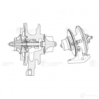 Картридж турбокомпрессора для а/м VW Transporter T5 (03-) 2.5D (тип K04VGT) LUZAR C5 QJM 1425585724 lat5007 - Изображение 3