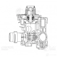 Насос водяной для автомобилей VW Golf VI (08-)/Passat B6 (05-) 1.8TSi/2.0TSi (в сборе с корпусом) LUZAR 4 H7VV 1440016358 lwp1836 - Изображение 4