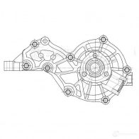Насос водяной для автомобилей Audi A4 (94-)/VW Passat B5 (96-) 1.6i/1.8i/1.8T (с корпусом) LUZAR lwp18173 H4K LNT 1440016424 - Изображение 4