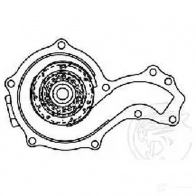 Насос водяной для автомобилей Audi A4 (94-)/VW Passat B5 (96-) 1.6i/1.8i/1.8T 20v (без корпуса) LUZAR 1440016425 lwp1817 NC3SY F6 - Изображение 4
