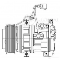 Компрессор кондиционера для автомобилей Land Cruiser 200 (07-) 4.5D/4.6i LUZAR 1424502537 lcac1990 4680295066538 WCF 0VF9 - Изображение 3
