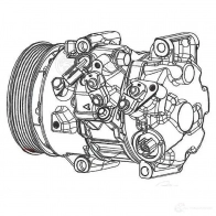 Компрессор кондиционера для автомобилей Camry (11-) 2.5i LUZAR lcac1919 1425585503 MV4D H - Изображение 3