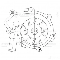 Насос водяной для автомобилей SsangYong Kyron (05-)/Actyon (05-)/Rexton (06-) 2.0Xdi/2.7Xdi Euro-4 LUZAR 1425585551 lwp1751 R41Z FBN - Изображение 4