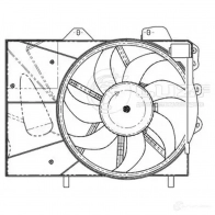 Электровентилятор охлаждения для автомобилей Peugeot 207 (06-)/Citroen C3 (02-)/C3 Picasso (08-) A/C+ (с кожухом)