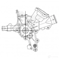 Насос водяной для автомобилей Opel Astra H (04-)/Corsa D (06-) 1.2i/1.3i/1.4i LUZAR M0Z5 9 1440016872 lwp2112 - Изображение 4