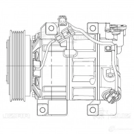 Компрессор кондиционера для автомобилей X-Trail (T31) (07-) 2.5i LUZAR 7M AKNFY lcac1425 1425585581 - Изображение 3