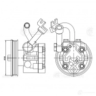 Насос ГУР для автомобилей Nissan Murano I (02-)/Teana J31 (03-) 3.5i LUZAR 1440016925 4WG J30 lps1403 - Изображение 4