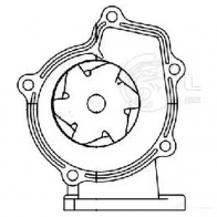 Насос водяной для автомобилей Nissan Almera N15 (95-)/Primera (90-) 1.4i/1.6i LUZAR L6JK VGL 1440016971 lwp1403 - Изображение 4