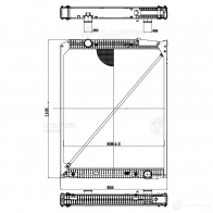 Радиатор охлаждения для автомобилей MB Actros MP1 (96-)/MP2 (03-)/MP3 (08-) (выс. сердцевины 952мм)