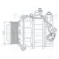 Компрессор кондиционера для автомобилей Mercedes-Benz ML (W164) (05-)/GL (X164) (06-) 8PK