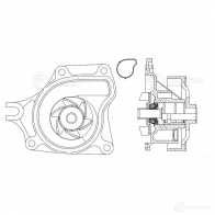 Насос водяной для автомобилей Mazda 3 (BK) (03-) 1.4/1.5/1.6 LUZAR lwp2503 K6L 64 1425585890 - Изображение 4