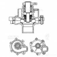 Насос водяной для автомобилей Mazda CX-5 (12-)/3 (13-) 2.0i Sky-Active LUZAR 1425585628 lwp2504 YDZXLN 0 - Изображение 3