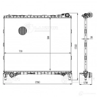 Радиатор охлаждения для автомобилей Range Rover IV (12-)/Range Rover Sport II (13-) M/A LUZAR OF FTUIA 1440017375 lrc10170 - Изображение 3