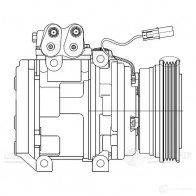 Компрессор кондиционера для автомобилей Tucson (04-)/Sportage II (04-) (тип Doowon) LUZAR 1425585470 SUI3 A lcac0880 - Изображение 3