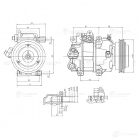 Компрессор кондиционера для автомобилей Hyundai Sonata (98-) 2.0i [Beta G4GC] LUZAR 1440017694 lcac0886 0 LUPYP - Изображение 3
