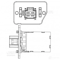 Резистор электровентилятора отопителя для автомобилей KIA Сeed (12-) (manual A/C) LUZAR 1440017764 lfr0865 RB 8YW93 - Изображение 3