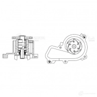 Насос водяной для автомобилей Kia Sportage III (10-)/Optima (11-) 1.8i/2.0i [NU] LUZAR lwp08e20 X7UF 537 1425585386 - Изображение 4